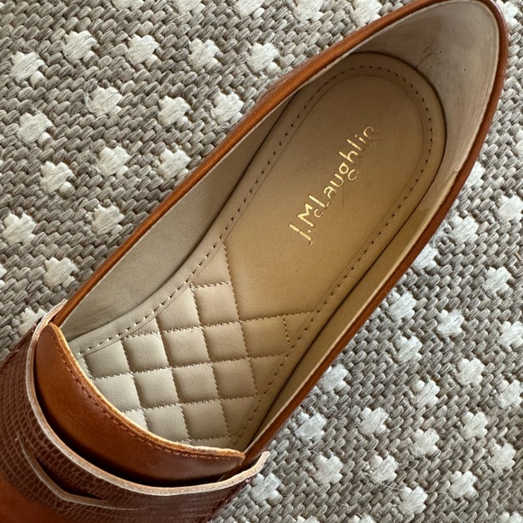J. McLaughlin Concetta Leather Loafers Toasted Nutmeg/Brown - Picture 8 of 8